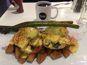 V'eggs Benedict  at The Modern Vegan in Las Vegas