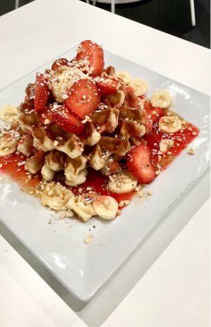 The Gia Waffles at The Modern Vegan in Las Vegas