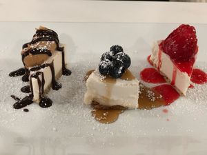Trio cheesecake  at The Modern Vegan in Las Vegas
