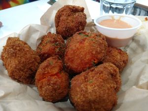 Cheeze balls at The Modern Vegan in Las Vegas