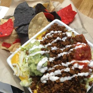 Queso bowl: doesn’t taste like cheese >or  at The Modern Vegan in Las Vegas