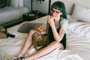 Pretzel bun burger  at The Modern Vegan in Las Vegas