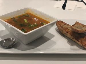 Vegan chicken soup 👌 at The Modern Vegan in Las Vegas