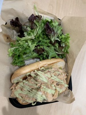 Vegan Lobster Roll sandwich  at The Modern Vegan in Las Vegas