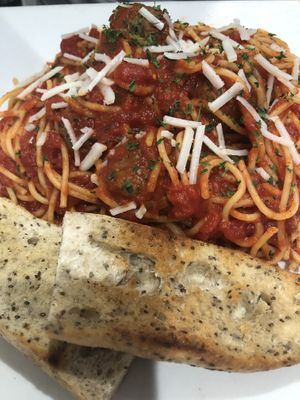Spaghetti and meatballs  at The Modern Vegan in Las Vegas