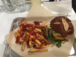 The Queen burger...sooo good! at The Modern Vegan in Las Vegas