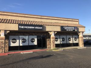 The exterior... kinda a sketchy neighborhood. at The Modern Vegan in Las Vegas