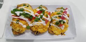 Breakfast potatoes skins! at The Modern Vegan in Las Vegas