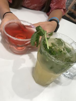 Birthday cosmo and pineapple mojito  at The Modern Vegan in Las Vegas