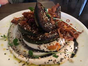 Roast pumpkin - check out the presentation! at Billy & Lucy in Fitzroy