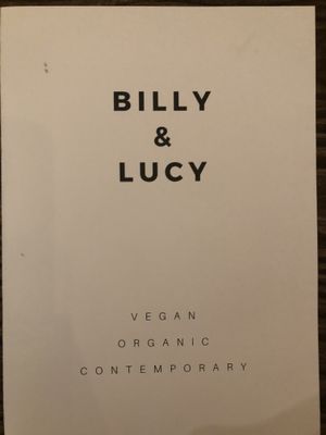 Menu at Billy & Lucy in Fitzroy