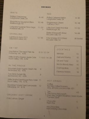 Drinks at Billy & Lucy in Fitzroy