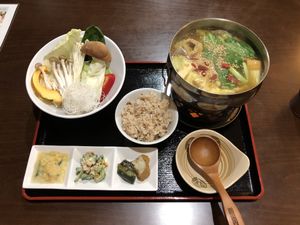 Steamboat set at Ren - Nakagyo Ward in Kyoto