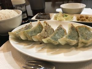 Veg gyoza set at Ren - Nakagyo Ward in Kyoto