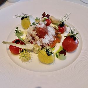 Vegetarian / Vegan tasting menu from July 2021.  at Pollen Street Social in London