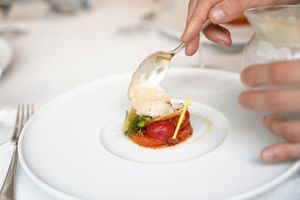 Tomato tartare at Pollen Street Social in London