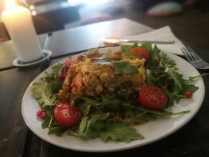 Vegan Quiche Pie at Yoga Bar in Lund