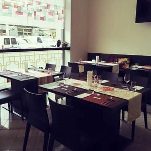 The inside of the restaurant at Cro.K in Zagreb