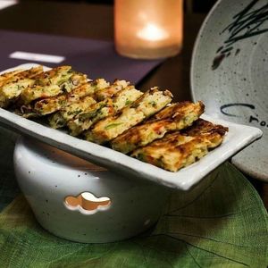 Dish Pajeon, pancake at Cro.K in Zagreb