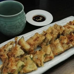 Dish Pajeon, pancake at Cro.K in Zagreb