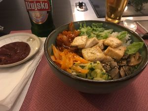 Vegan bibimbap at Cro.K in Zagreb