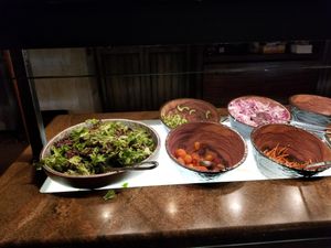 Beautiful, fresh salads, with a million toppings at Walt Disney World - Tusker House Restaurant in Lake Buena Vista