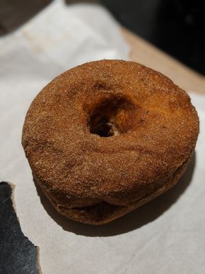 Sri Lankan cinnamon sugar doughnut at Crosstown Doughnuts Vegan in London