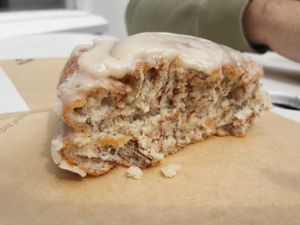 Cinamon roll at Crosstown Doughnuts Vegan in London
