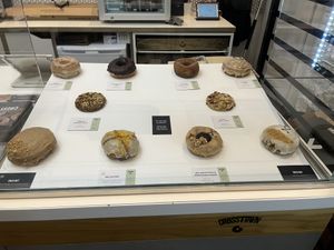 donut and cookie selection   at Crosstown Doughnuts Vegan in London