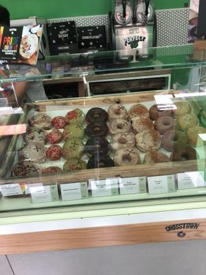 A few options  at Crosstown Doughnuts Vegan in London