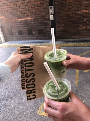 The drinks (£1 each)  at Crosstown Doughnuts Vegan in London