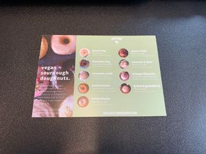 List of vegan options at Crosstown Doughnuts Vegan in London