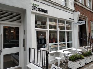 Outside look at Crosstown Doughnuts Vegan in London