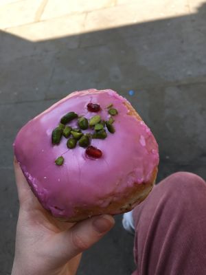 Orange blossom donut  at Crosstown Doughnuts Vegan in London