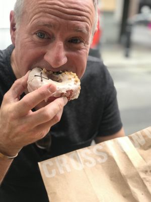 Lemon thyme and beetroot  at Crosstown Doughnuts Vegan in London