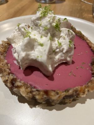 Summer 2023 Menu: Ube “Pink Tart"  at True Food Kitchen in Boca Raton