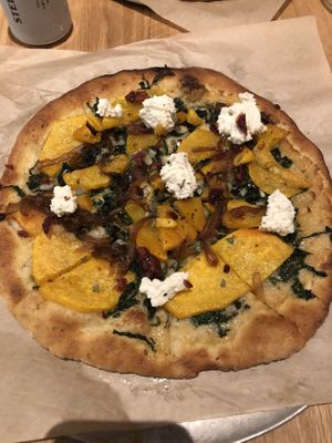 Butternut Squash Pizza, Fall, 2019 Menu (vegan as-is) at True Food Kitchen in Boca Raton