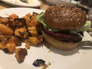 Beet Burger (Fall, 2019 Menu) at True Food Kitchen in Boca Raton
