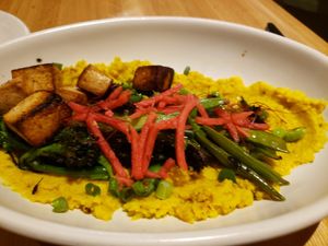 Cauliflower polenta with tofu at True Food Kitchen in Boca Raton