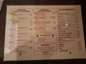 Carta, señala las opciones veganas. at Namaste in Bayonne