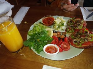 Vegan breakfast option at At Kafe in Bursa