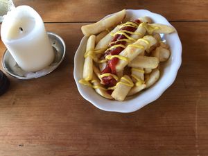Vegan Dog fries at Carmen Jones in Auckland