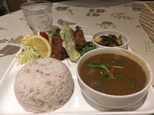 日式咖喱定食 at Aina Cafe in Osaka