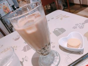 Soy milk bubble tea  at Aina Cafe in Osaka