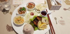 Amazing lunch set! at Aina Cafe in Osaka