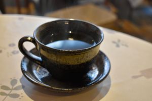 Included tea at Aina Cafe in Osaka