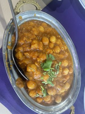 Delicious whole chickpeas in spices   at Indian Pavilion in Hyannis