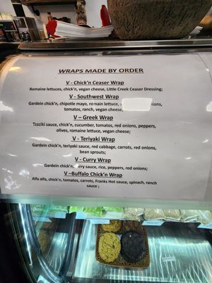 À la carte wraps at Eat Good Market Deli - Pineapple Express Bistro in Vernon