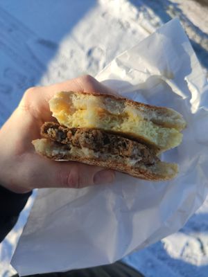 The breakfast muffin! Loved it. at Eat Good Market Deli - Pineapple Express Bistro in Vernon