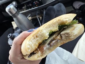 Tofu, spinach, mushrooms 🍄‍🟫 sandwich 🤩  at Eat Good Market Deli - Pineapple Express Bistro in Vernon